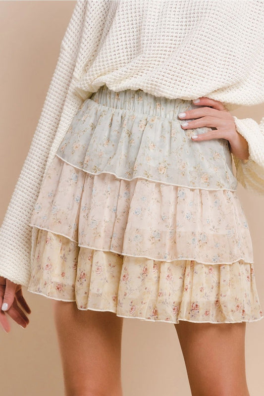 Floral Print Skirt