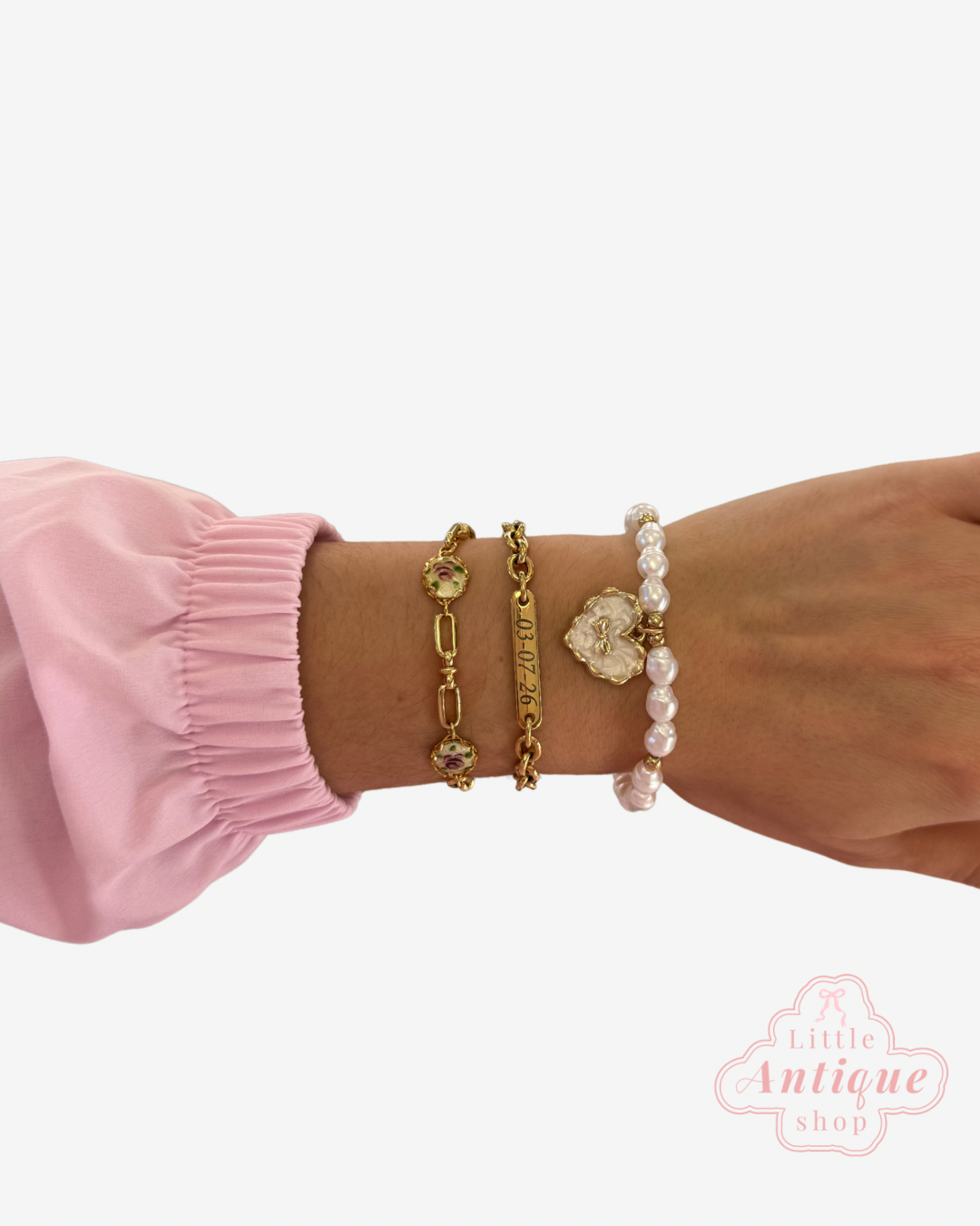 pearly coquette bracelet